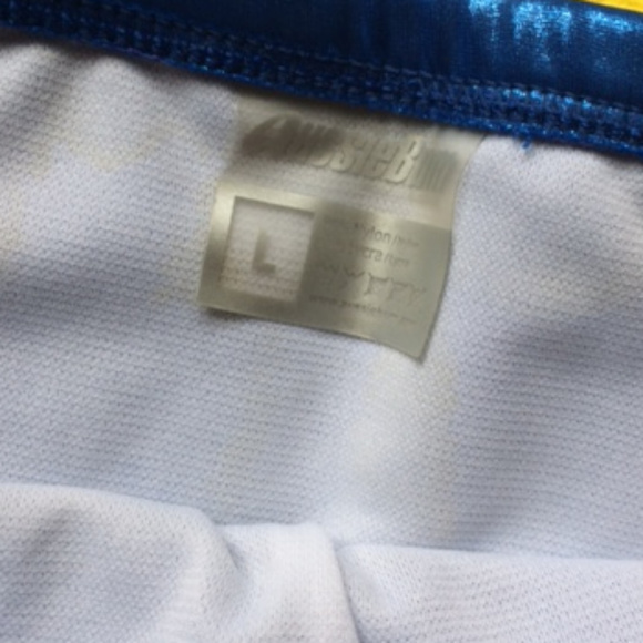 *SOLD!* aussieBum Metallic Blue Rower Swimsuit, L - Picture 4 of 4